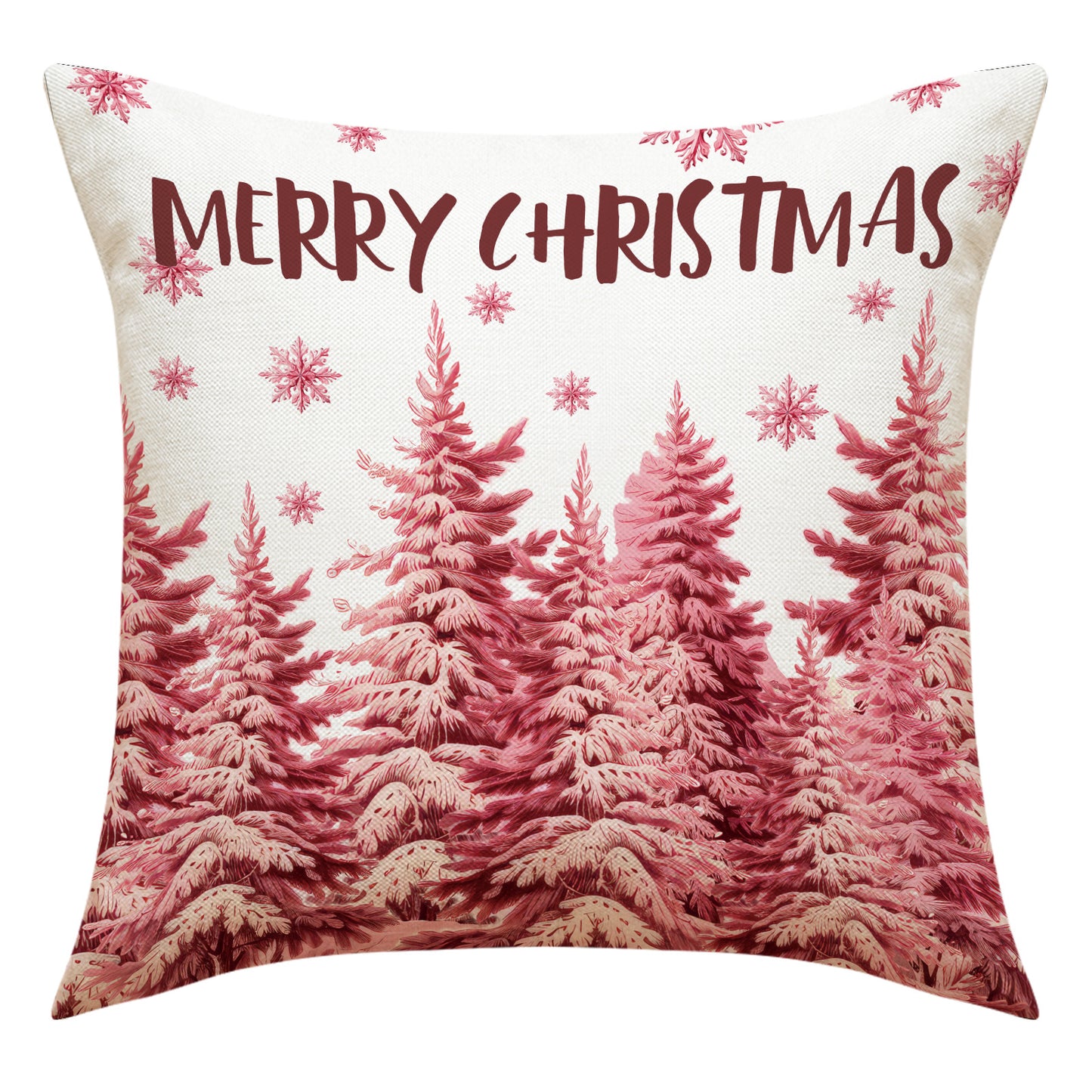 Cute Pink Christmas Cushion Cover