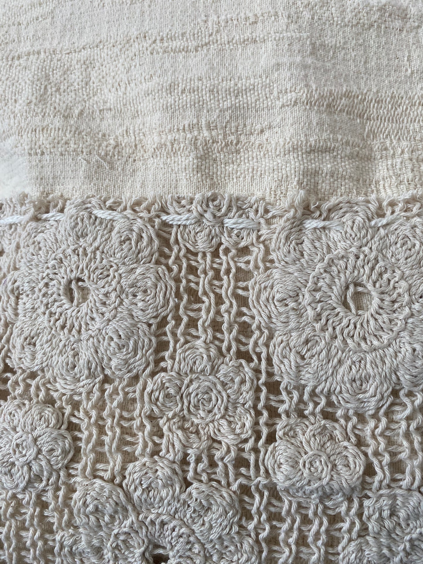 Lace Crochet Cotton Jacquard Cutout Cushion Cover