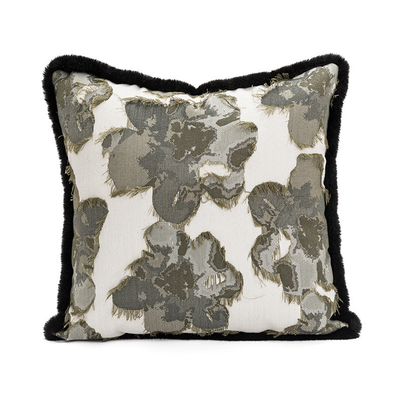 Green Flower Cushion Cover