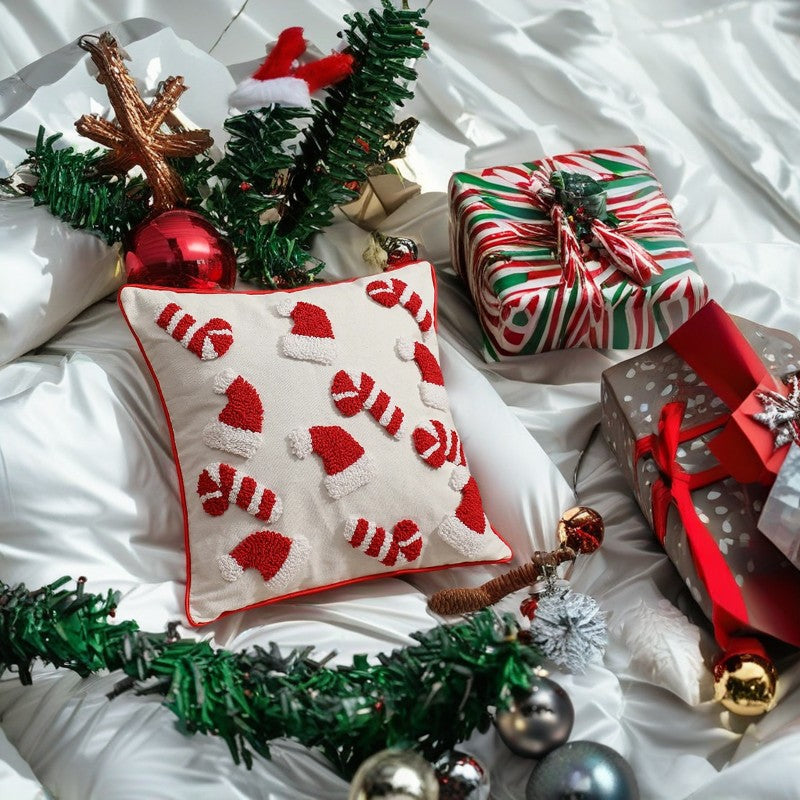 Tufted Christmas cushion cover