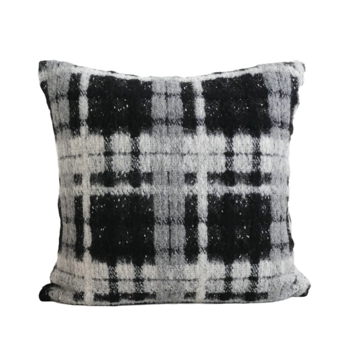 Wool black and white check light luxury cushion cover